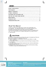 Preview for 2 page of Prem-I-Air PMSF09 Series Owner'S Manual