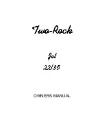 Premier Builders Guild Two-Rock Jet 22 Owner'S Manual preview