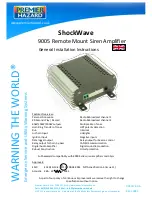 Premier Hazard ShockWave 9005 Installation Instructions Manual preview