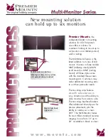 Preview for 1 page of Premier Mounts Multi-Monitor with table adapter MMT Specification Sheet