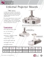 Preview for 1 page of Premier Mounts PBC- UMW Technical Specifications