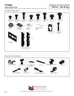 Preview for 2 page of Premier Mounts PTDM2 Installation Manual