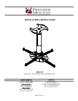 Preview for 1 page of Premier Mounts SpiroLock SPI-EXT Installation Instructions Manual