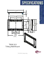 Предварительный просмотр 2 страницы Premier Mounts TWM-103 Specifications