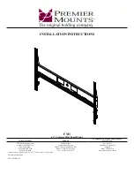 Preview for 1 page of Premier Mounts Universal Flat Mount FM3 Installation Instructions Manual