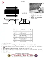 PREMIER POLYSTEEL 950-501 Assembly Instructions Manual предпросмотр