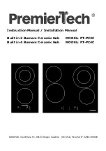 Preview for 1 page of PREMIER TECH PT-PC2C Instruction Manual / Installation Manual