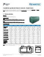 Preview for 2 page of PREMIER TECH REWATEC PST-280 Installation Manual And Owner'S Manual