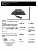 PREMIER TECHNOLOGIES USB 1100 Series Installation And Operating Instructions preview