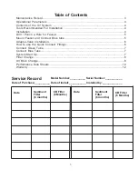 Preview for 3 page of Premier 500320 UV-3 Installation, Operation And Maintenance Manual