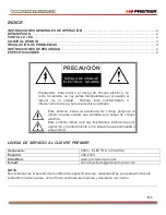 Preview for 2 page of Premier BB-5120USBTB Instruction Manual