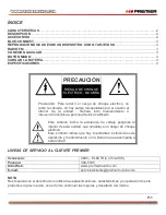 Preview for 2 page of Premier BB-5247USBTB Instruction Manual