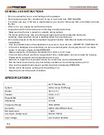 Предварительный просмотр 11 страницы Premier BB-5531USBTL Instruction Manual