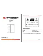 Предварительный просмотр 1 страницы Premier CG-3031V Instruction Manual