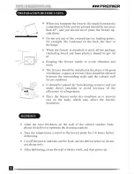 Preview for 4 page of Premier CG-4258 Instruction Manual