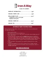 Preview for 3 page of Premier Iron-A-Way Use & Care Manual