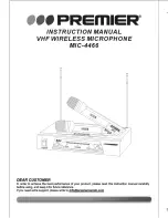 Предварительный просмотр 1 страницы Premier MIC-4466 Instruction Manual