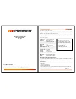 Premier PC-1016D Instruction Manual preview