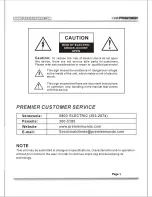 Preview for 2 page of Premier RD-4617USDR Instruction Manual