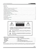 Preview for 2 page of Premier SX-4012DU Instruction Manual