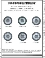 Premier TSP-1855 Instruction Manual preview