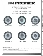 Preview for 3 page of Premier TSP-1855 Instruction Manual