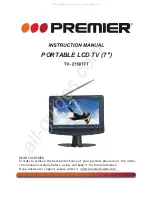 Preview for 1 page of Premier TV-2758TFT Instruction Manual