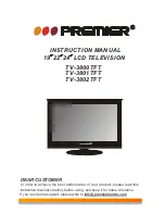 Preview for 1 page of Premier TV-3800TFT Instruction Manual