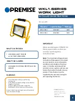 Premise WKL1 Series Installation Instructions preview