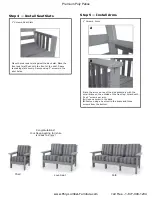 Предварительный просмотр 2 страницы Premium Poly Patios Amish Poly Van Buren Sofa WV-992-P Assembly Instructions