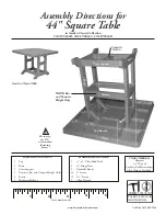 Premium Poly Patios Garden Classic GCLT0044D Assembly Directions предпросмотр