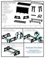 Preview for 1 page of Premium Poly Patios Luxcraft Crestville Classic CV-5CPG Quick Start Manual