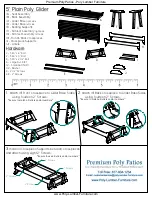 Premium Poly Patios Luxcraft / Crestville Plain 5 ft. Poly Glider Quick Start Manual preview