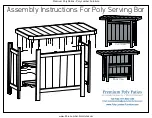 Premium Poly Patios Luxcraft Serving Bar CV-PSB Assembly Instructions предпросмотр