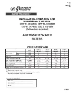 Premium Products CBW10 Installation, Operation And Maintanance Manual предпросмотр