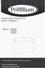 Premium PFR390G Use & Care Manual preview