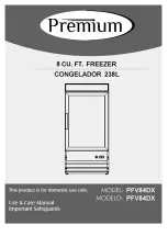 Preview for 1 page of Premium PFV84DX Use & Care Manual