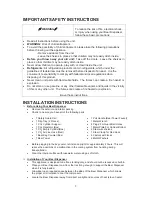 Preview for 3 page of Premium PRBD496MS Use & Care Manua