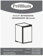 Preview for 1 page of Premium PRF24500MW Use And Care Manual