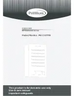 Preview for 1 page of Premium PWC337MB Use & Care Manual