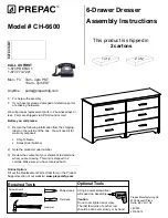 Preview for 1 page of Prepac CH-6600 Assembly Instructions Manual