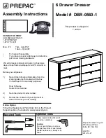 Preview for 1 page of Prepac DBR-0560-1 Assembly Instructions Manual