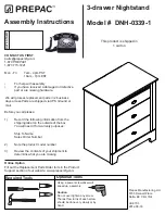 Prepac DNH-0339-1 Assembly Instructions Manual preview