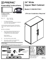 Prepac GSUW-0706-1 Assembly Instructions Manual preview