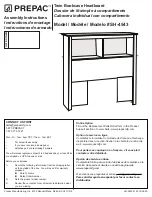 Preview for 1 page of Prepac SH-4543 Assembly Instructions Manual