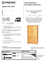 Preview for 1 page of Prepac Wardrobe DC-3359 Assembly Instructions Manual