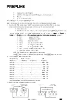 Preview for 15 page of PREPLINE PSPS40 User'S & Technical Manual