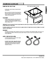 Preview for 9 page of Presenza QL041 Installation Manual And User'S Manual