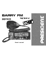 Preview for 1 page of PRESIDENT Barry FM Owner'S Manual