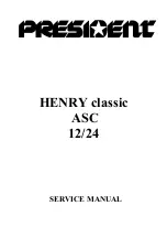 Preview for 1 page of PRESIDENT HENRY classic ASC 12/24 Service Manual